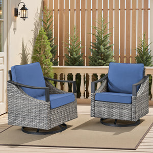 Outdoor Swivel Rocking Glider Chairs Set of 2