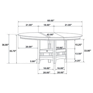 Hester - Extension Counter Dining Table - Espresso