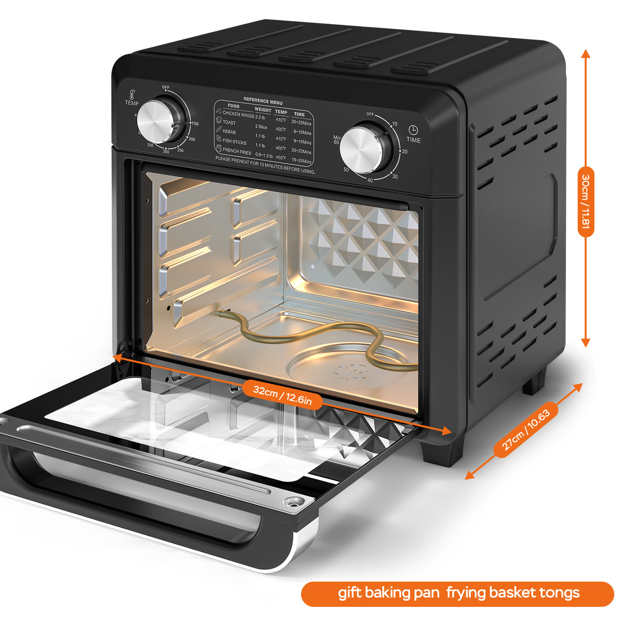 GBK 11QT Compact Air Fryer Toaster Oven