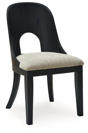 Rowanbeck - Dining Upholstered Side Chair (Set of 2) - Gray / Black - Best Buy Furniture