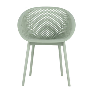 2 Piece Durable Single Chair With Hollow Out Design