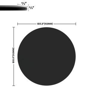 36" Round Tempered Glass Table Top Glass Thick Beveled Polished Edge