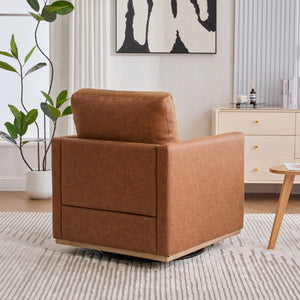 30.7"W Upholstered Square Swivel Accent Chair