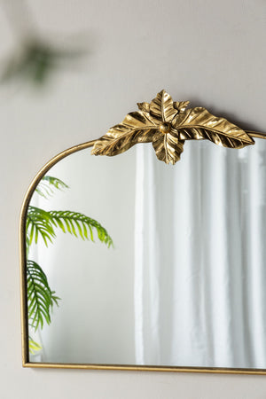 Arched Wall Mirror With Metal Frame, Wall Mirror For Living Room