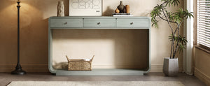 Antique-Style Console Table with 3 Storage Drawers