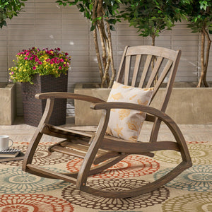 Outdoor Reclining Rocking Chair - Gray - Best Buy Furniture