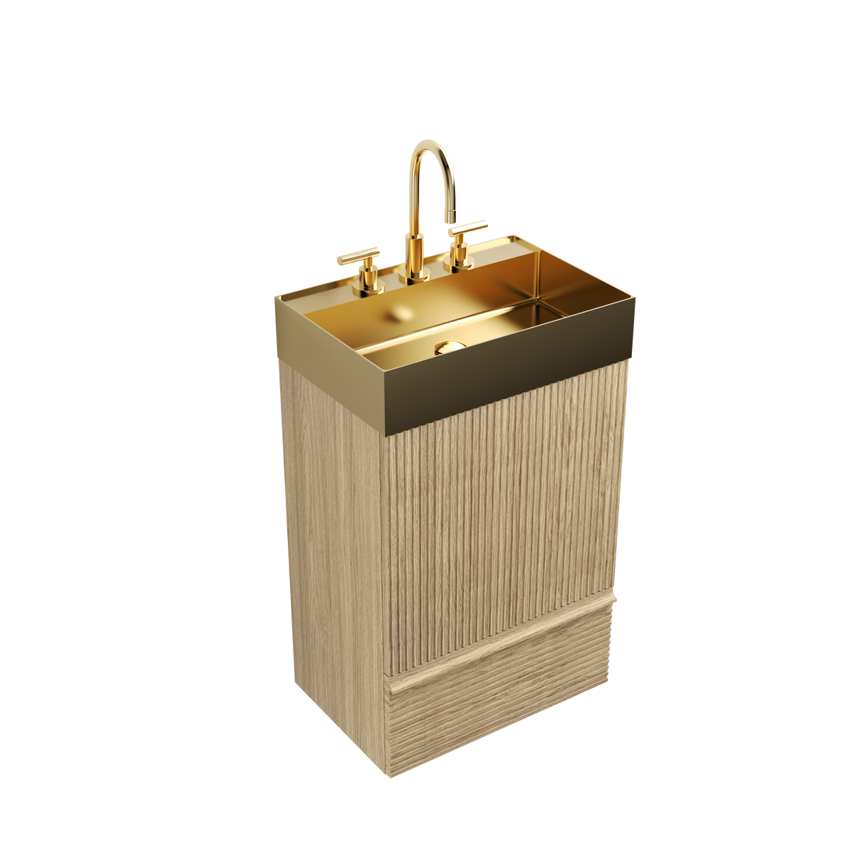 Gada 20" Striped Light Bathroom Vanity