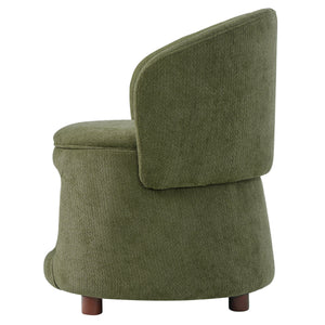 Green Pet Friendly Chair with Hidden Pet Nook and Convertible Stool