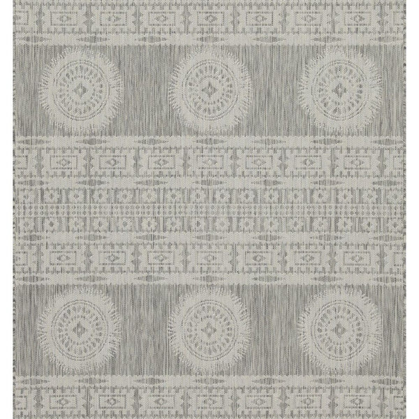 Sunshine - 5'3" X 7'3" Indoor, Outdoor Area Rug Polypropylene - Silver