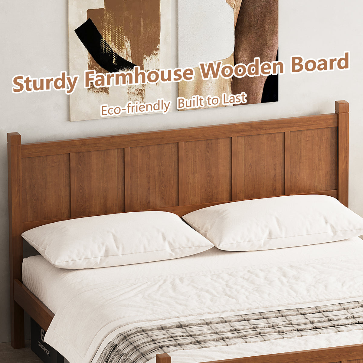 Queen Size Flat Panel Bed with Headboard & Footboard