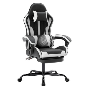 Ergonomic Gaming Chair with Footrest and Lumbar Support