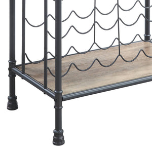 Brantley - Wine Rack - Gray / Oak - Best Buy Furniture