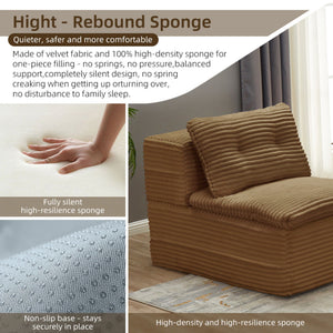 Multi Functional Sectional Sofa Bed With Independent Chaise Lounge And Functional Blanket