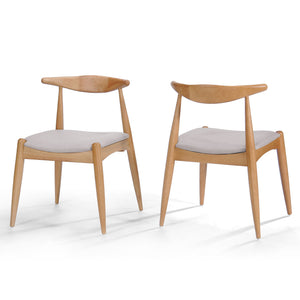 Elegant Dining Chairs With Ergonomic Backrest & Comfort Cushions (Set of 2)