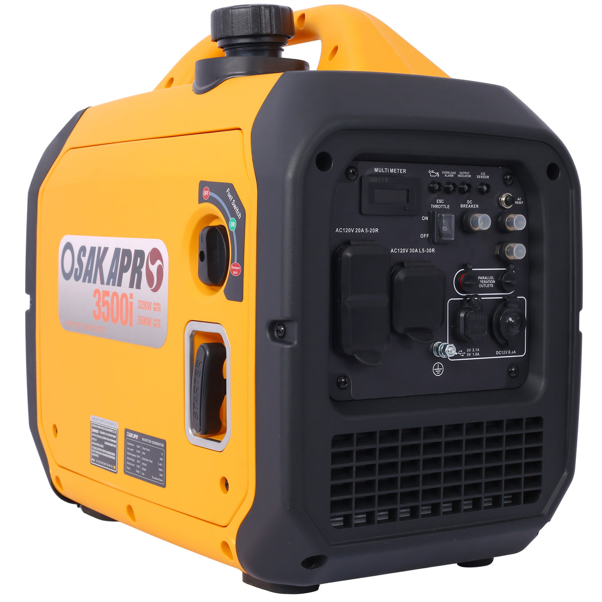 3500 Watt Portable Inverter Generator with Aluminium Housing - Default Title