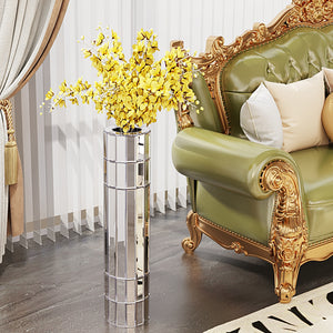 29.92" Tall Floor Vase Mirrored