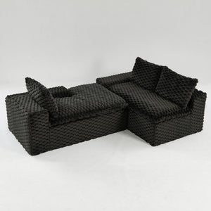 Modular Sofa, Convertible Twin Seat With Chaise Lounge
