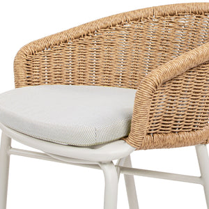 Santorini 28" Wicker Back Outdoor Bar Stool Set of 2