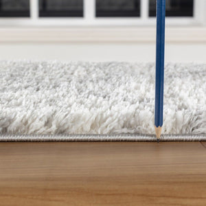 Loft Shag - 5' 3" X 7' Polypropylene, Shaggy Area Rug - Gray