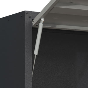 Heavy Duty Metal Wall Mounted Tool Storage Cabinet Steel Metal Garage Storage Cabinet - Black / Gray