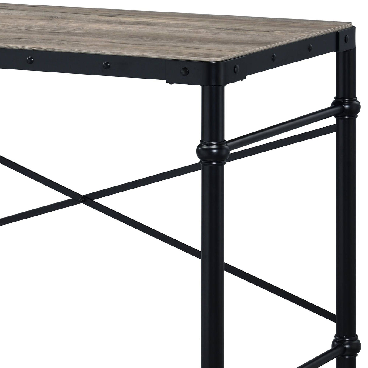Oklarth - Rustic Writing Desk - Black / Oak - Best Buy Furniture