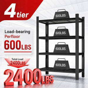 60"H 4-Tier Adjustable Heavy Duty Shelving Metal Mesh Storage Rack (2240 Lbs Loading Capacity) - Metal Shelf Organizer for Pantry, Garage, Kitchen - 40"W*20"D*60"H -