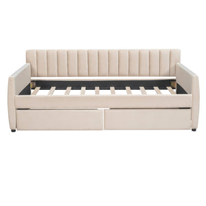 Upholstered Daybed With Slat Support