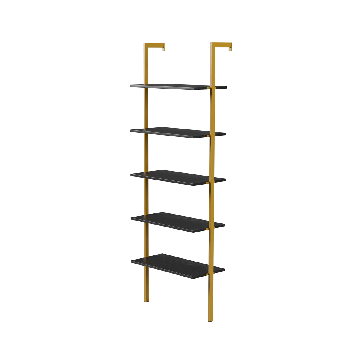 5-Tier Bookshelf Solid Wood Ladder Shelf