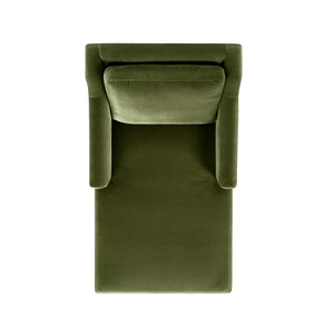 Josephine 60" Upholstered Chaise Lounge in Olive