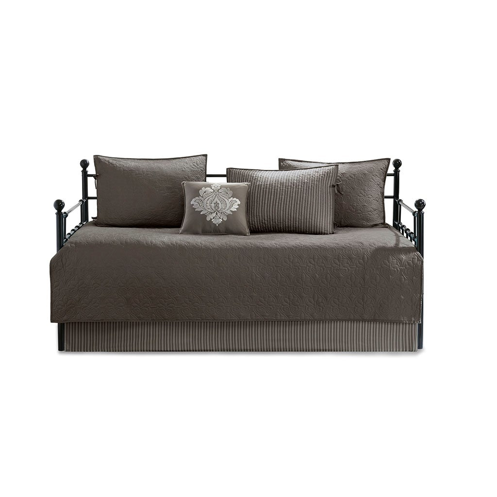 6 Piece Reversible Daybed Cover Set Dark