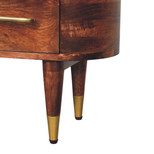 Solid Wood Two-Drawer Open-Slot Media Unit