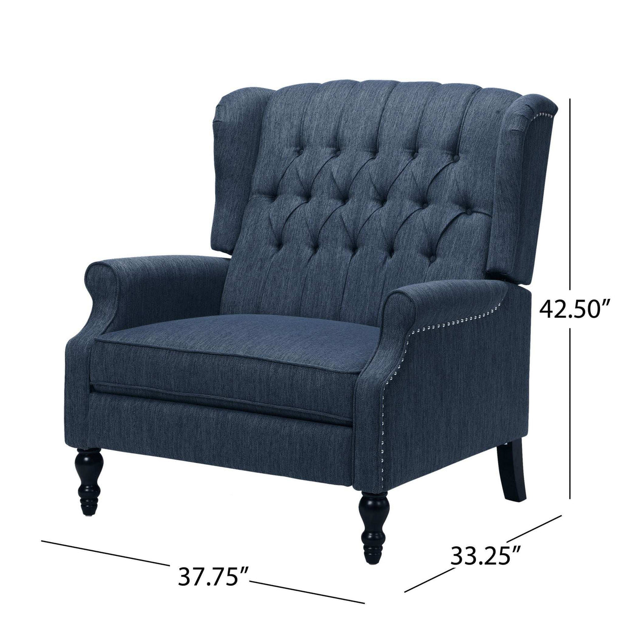 Dunham - Contemporary Fabric Tufted Oversized Pushback Recliner - Best Buy Furniture