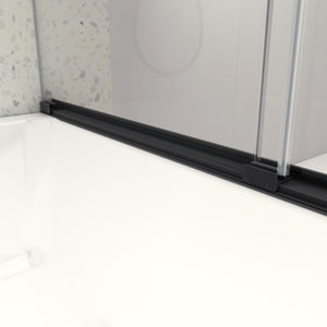 5476 Inch Frameless Double Sliding Matte Shower Door