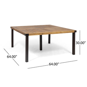 9-Piece Acacia Wood Outdoor Dining Set