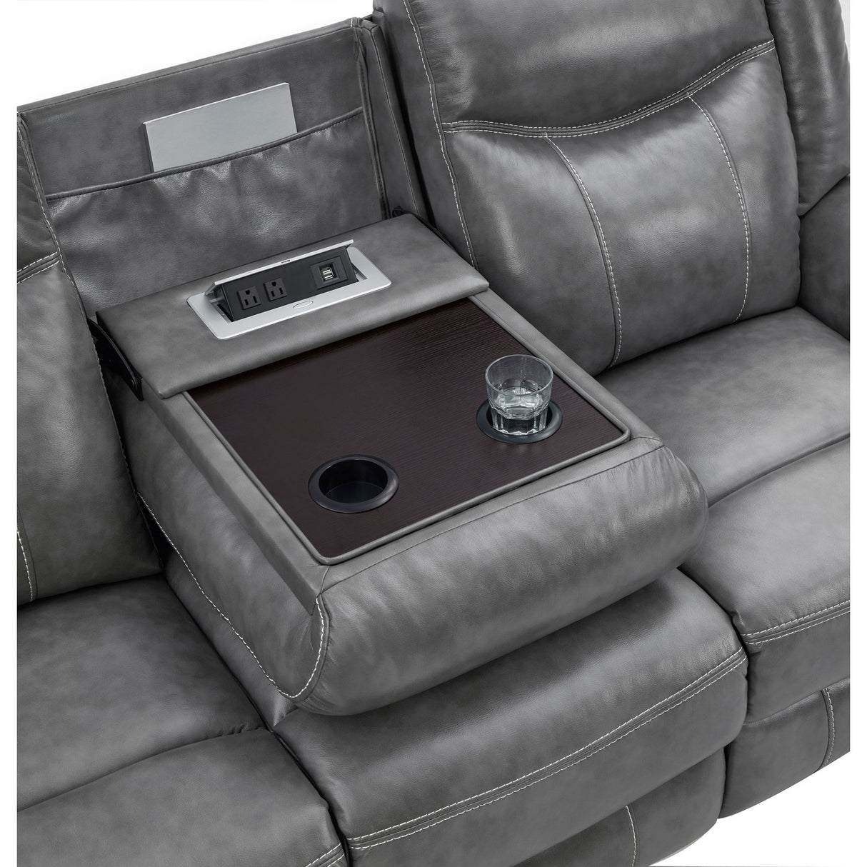 Hudson - Motion Sofa Pillow Top Arms Reclining Comfort - Gray