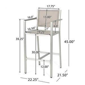 Outdoor Rust Proof Aluminum Barstools (Set of 2) - Best Buy Furniture