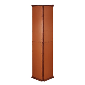 Corner Curio Cabinet With Lights, Adjustable Tempered Glass Shelves, Mirrored Back, Display Cabinet (E26 Light Bulb Not Included)