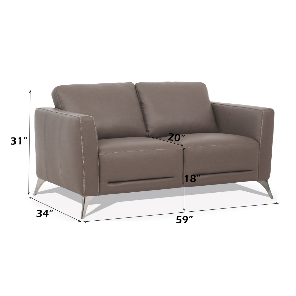 Malaga Leather Loveseat