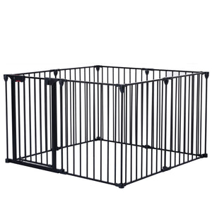 Adjustable Safety Gate Play Yard Metal Doorways Fireplace Fence Christmas Tree Fence Gate For House Stairs Gate Prohibited Area Fence