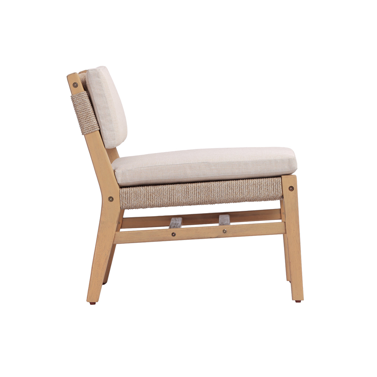 OMI Lounge Chair Acacia and Rope