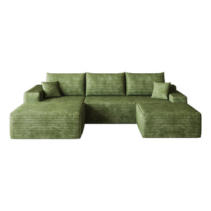 107" Cloud Sectional Sofa with 1 Ottoman