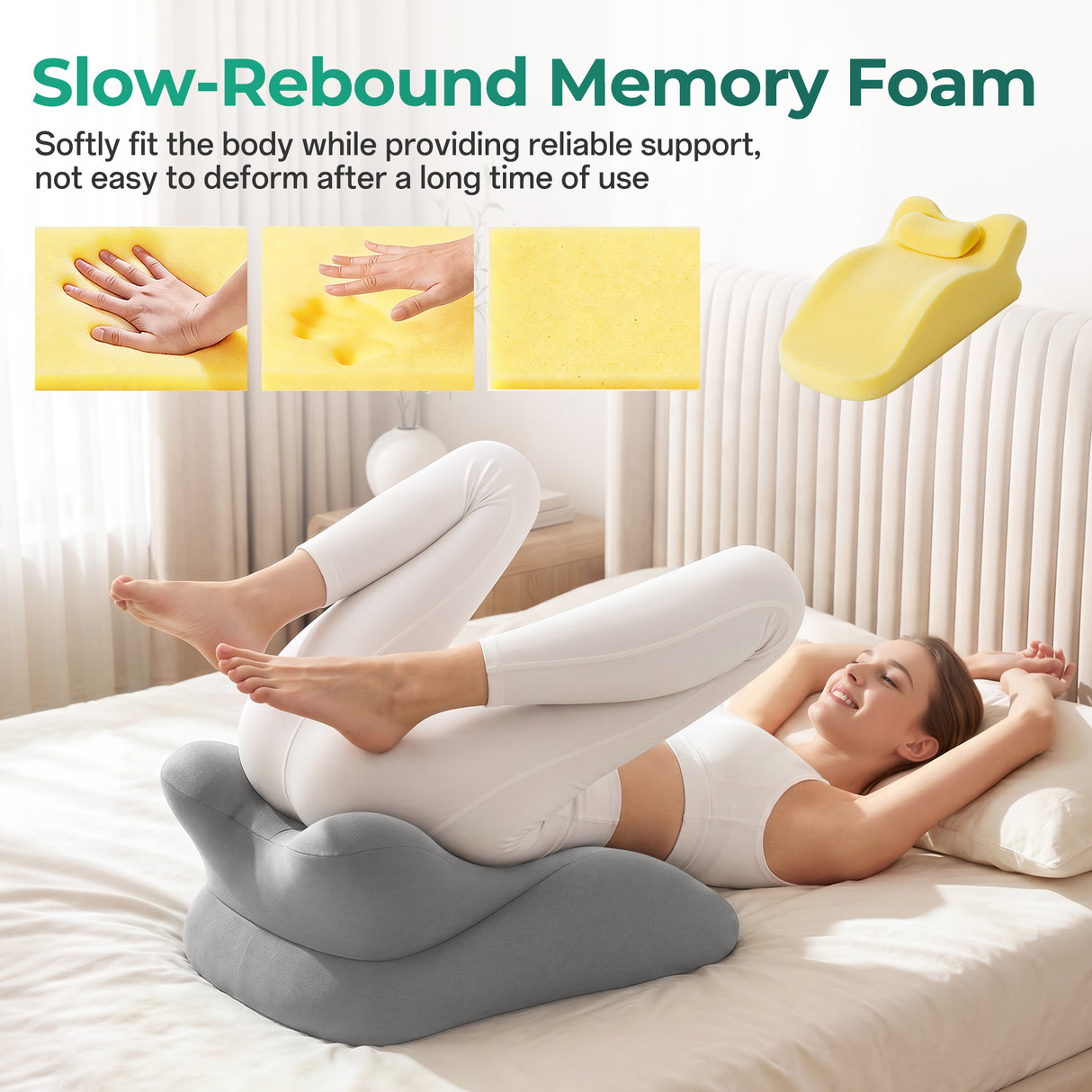 Ergonomic Memory Foam Support Pillow for Couples