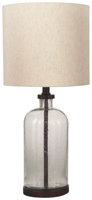 Bandile - Glass Table Lamp - Clear / Bronze Finish - Best Buy Furniture