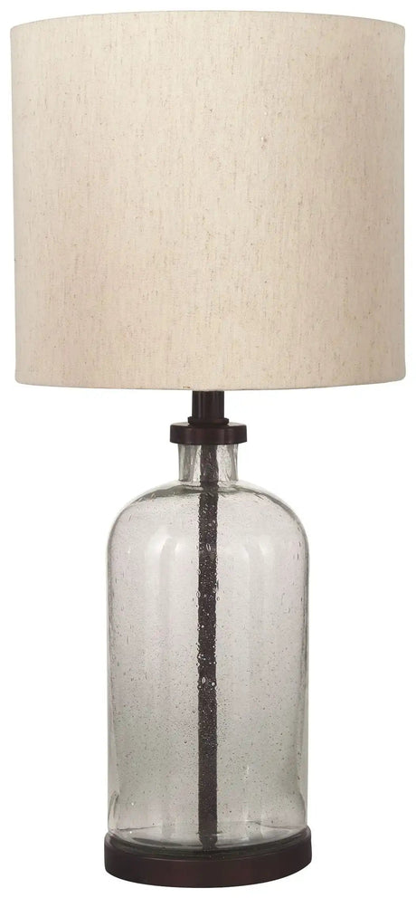 Bandile - Glass Table Lamp - Clear / Bronze Finish - Best Buy Furniture
