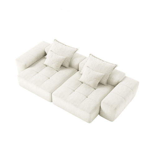 Modern Oversized DIY Combination Modular Sectional Sofa With Pillows