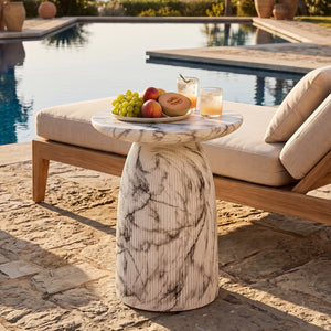 Outdoor MGO Side Table, Light Grey
