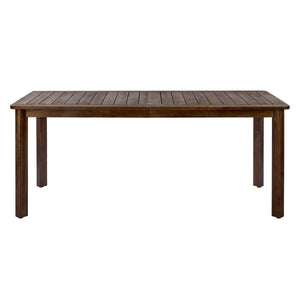 7 Piece Outdoor Acacia Wood Dining Set With Cushions