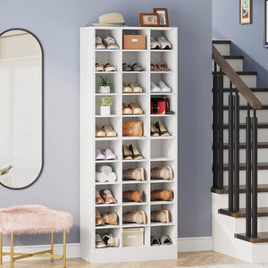 10 Tier Shoe Storage Cabinet With 30 Cubbies