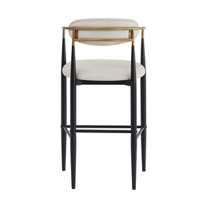 Upholstered Barstools With Back For Kitchen (Set of 2)