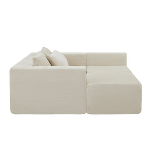 107" Compressed Sectional Sofa (Khaki)